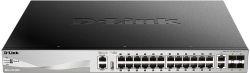 Коммутатор D-Link DGS-3130-30PS/A1A 24G 2x10G 4SFP+ 24PoE 370W управляемый