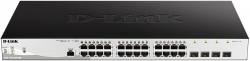 Коммутатор D-Link DGS-1210-28P/ME/B1A 24G 4SFP 24PoE 193W управляемый