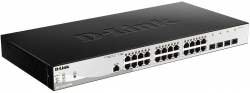 Коммутатор D-Link DGS-1210-28P/ME/B1A 24G 4SFP 24PoE 193W управляемый