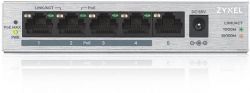 Коммутатор Zyxel GS1005HP-EU0101F 5G 4PoE+ 60W неуправляемый