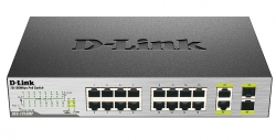 Коммутатор D-Link DES-1018MP 16x100Mb 16PoE неуправляемый