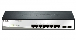 Коммутатор D-Link DGS-1210-10/F1A 8G 2SFP настраиваемый