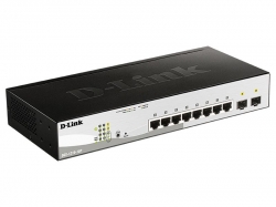 Коммутатор D-Link DGS-1210-10P/F1A 8G 2SFP 8PoE 65W настраиваемый