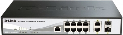 Коммутатор D-Link DGS-1210-10/ME DGS-1210-10/ME/B1A 8G 2SFP управляемый