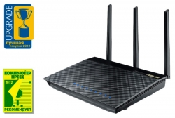 Роутер беспроводной Asus RT-AC66U AC1750 10/100/1000BASE-TX/4G ready черный