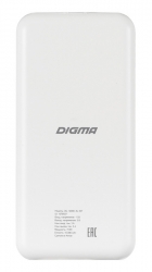 Мобильный аккумулятор Digma DG-10000-3U белый