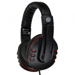 Наушники с микрофоном Oklick HS-L380G Abbadon черный/красный