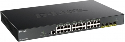 Коммутатор D-Link DGS-1250-28XMP DGS-1250-28XMP/A1A 24G 4SFP+ 24PoE 370W настраиваемый
