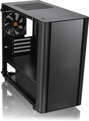 Корпус Thermaltake V150 TG черный без БП mATX 1x120mm 1x200mm 2xUSB2.0 1xUSB3.0 audio bott PSU