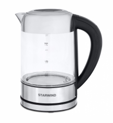 Чайник электрический Starwind SKG5213 черный/серебристый