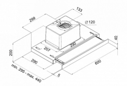 Вытяжка встраиваемая Maunfeld Ouse Glass 60 C черный управление: кулисные переключатели (1 мотор)