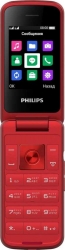 Мобильный телефон Philips E255 Xenium 32Mb красный раскладной 2Sim 2.4 240x320 0.3Mpix GSM900/1800 GSM1900 MP3 FM microSD max32Gb