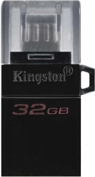 Флеш Диск Kingston 32Gb DT microDuo 3 G2 DTDUO3G2/32GB USB3.0 черный