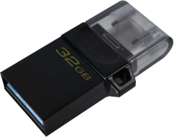 Флеш Диск Kingston 32Gb DT microDuo 3 G2 DTDUO3G2/32GB USB3.0 черный