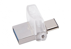 Флеш Диск Kingston 64Gb DataTraveler microDuo DTDUO3C/64GB USB3.0 серебристый