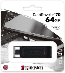 Флеш Диск Kingston 32Gb DT 70 DT70/32GB черный