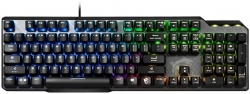 Клавиатура MSI GK50 ELITE RU механическая черный USB Multimedia for gamer LED (подставка для запястий)