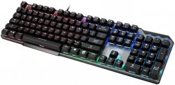 Клавиатура MSI GK50 ELITE RU механическая черный USB Multimedia for gamer LED (подставка для запястий)