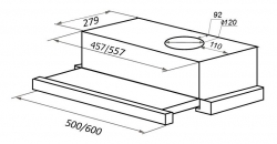 Вытяжка встраиваемая Maunfeld VS Light 60 белый