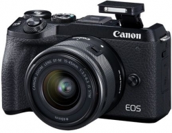 Фотоаппарат Canon EOS M6 Mark II черный 32.5Mpix 3 1080p WiFi 15-45 IS STM + EVF LP-E17 (с объективом)
